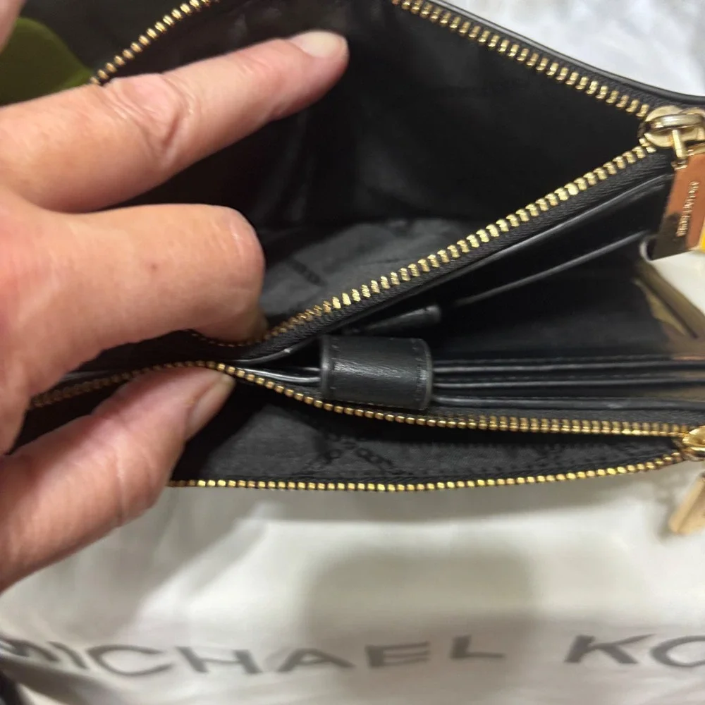Michael Kors Whitney Tote Wallet Watch Set Womens NS Black Multi 3pc Butterfly